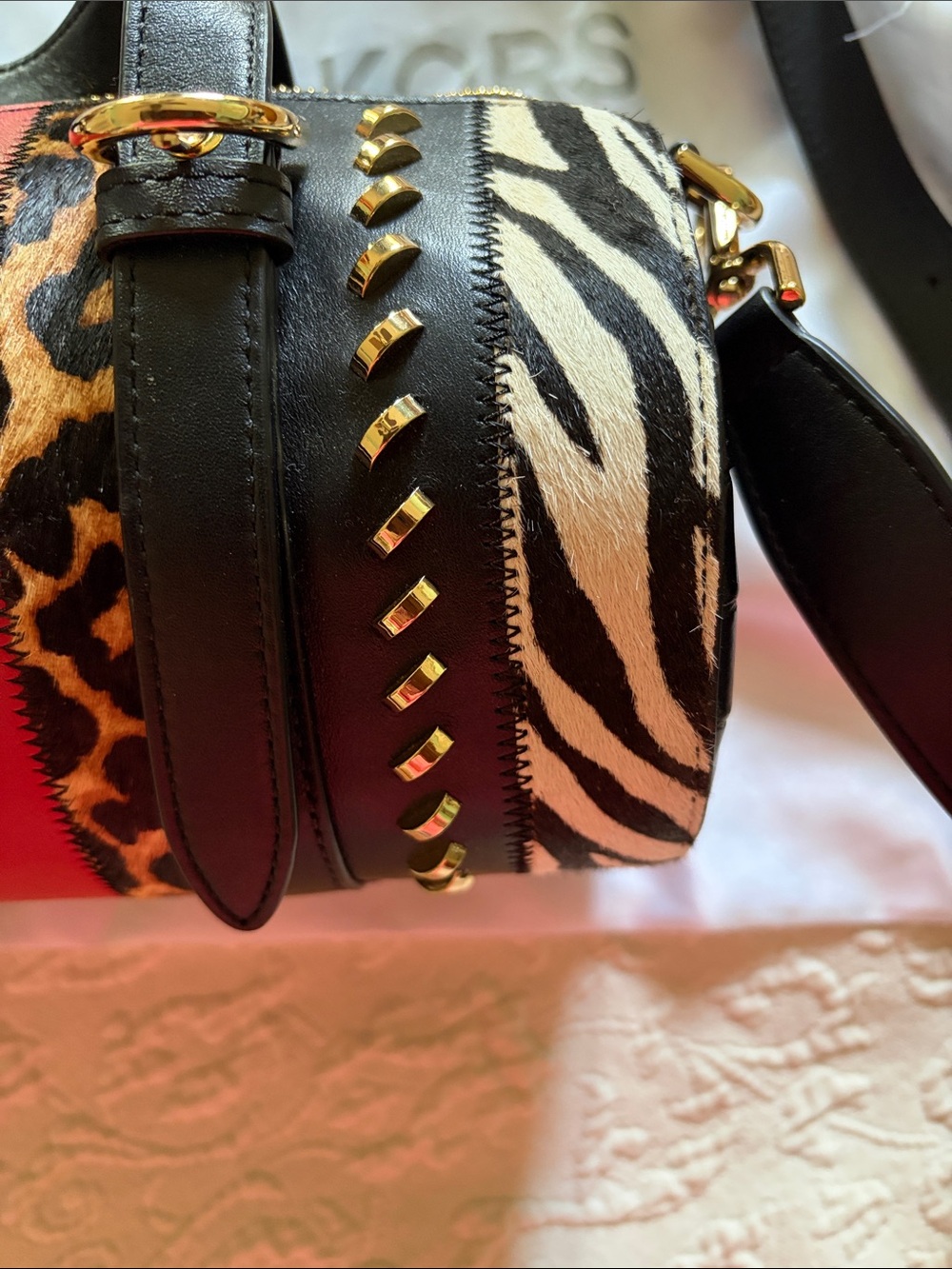 MICHAEL KORS Leather with Haircalf Barrel Bag - Picture 6 of 15
